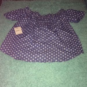 Poka dot, Off shoulder Got as a gift on site..